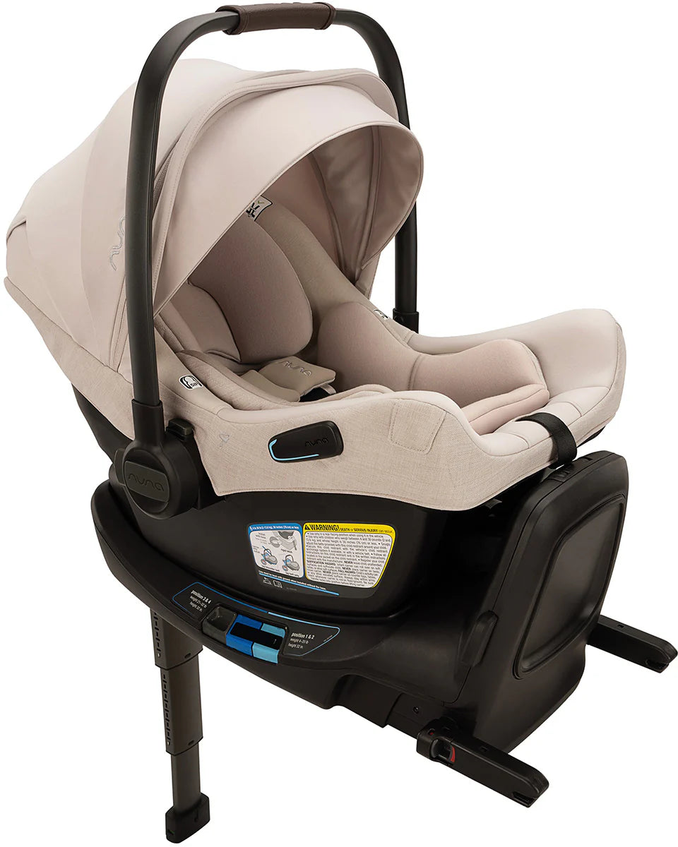 Nuna PIPA Aire RX Infant Car Seat + PIPA RELX Base with Load Leg - Biscotti CF18508600BIS