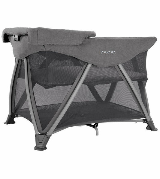 Nuna SENA Aire Playard with Zip-Off Bassinet + Changer (One Box) - Granite - Traveling Tikes 