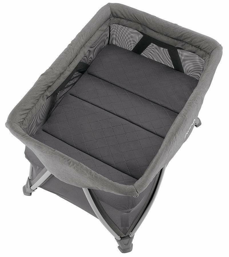 Nuna SENA Aire Playard with Zip Off Bassinet Changer One Box Granite Traveling Tikes