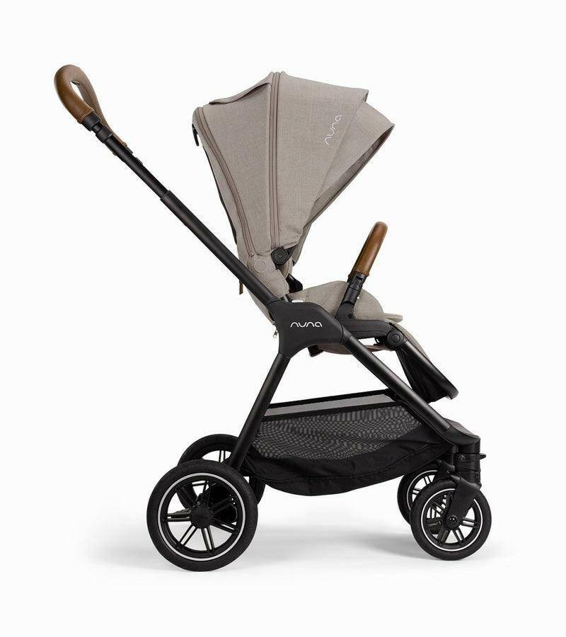 Nuna TRIV Next Stroller + LYTL Bassinet + Stand Bundle - Hazelwood / Caviar - Traveling Tikes 