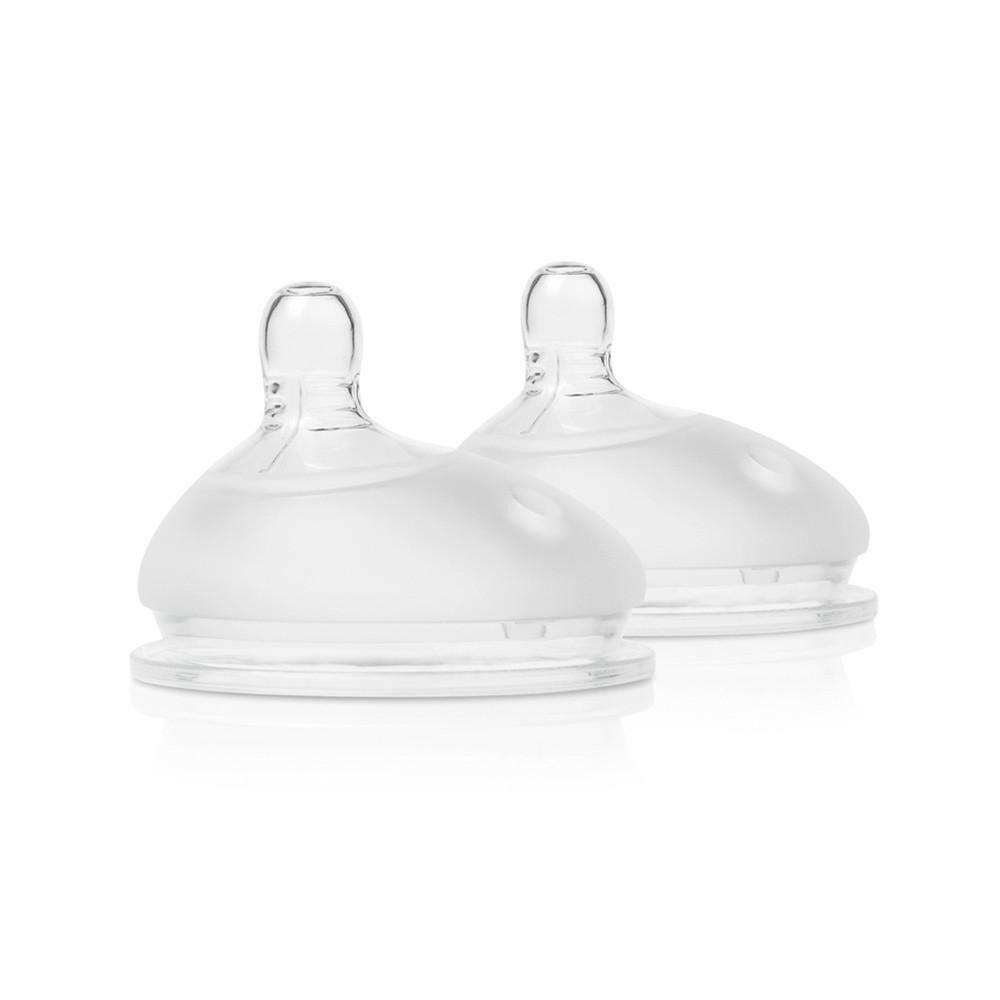 Olababy Gentle Bottle Silicone Replacement Nipple (2-Pack) 0-3 Months Slow Flow