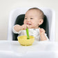 Olababy Silicone Suction Bowl with Lid - Lemon