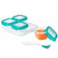 OXO Tot Baby Glass Baby Blocks Storage Containers, 4 oz - Teal - Traveling Tikes 