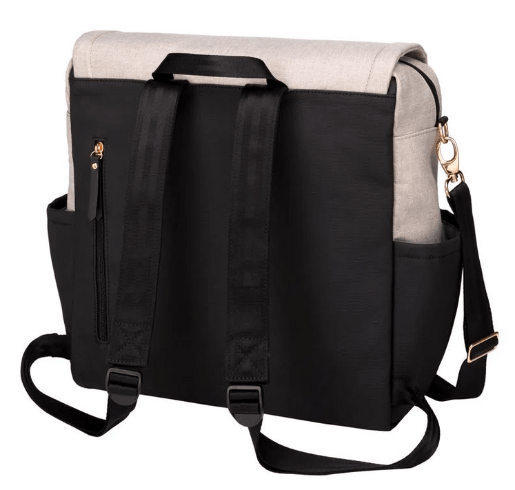 Petunia Pickle Bottom Boxy Backpack in Sand/Black - Traveling Tikes 