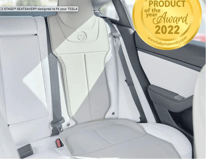 Prince Lionheart 2 STAGE SEATSAVER designed to fit your TESLA -White - Traveling Tikes 