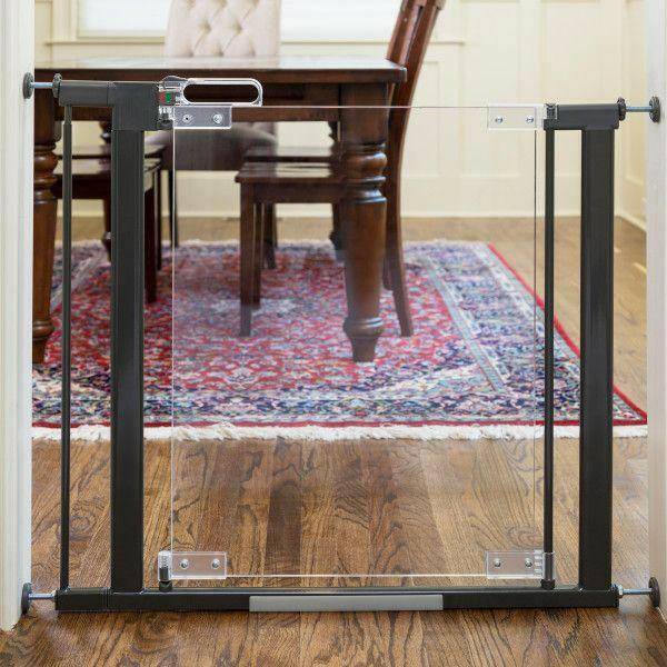 Qdos Crystal Pressure Mount Gate - Slate - Traveling Tikes 