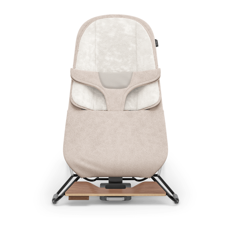 UPPAbaby Mira 2-in-1 Bouncer and Seat - Charlie (Sand Melange / Black Frame / Walnut Wood)