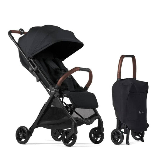 Silver Cross Jet 5 Ultra Compact Stroller - Black - Traveling Tikes 