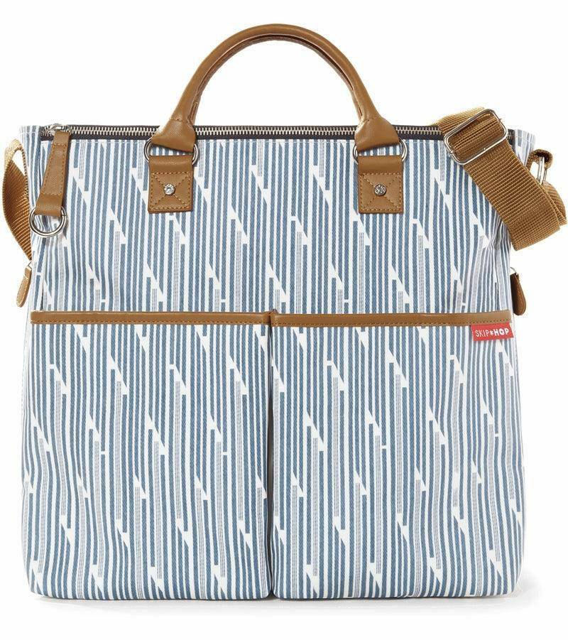 Skip Hop Duo Special Edition Diaper Bag - Blueprint Stripe - Traveling Tikes 