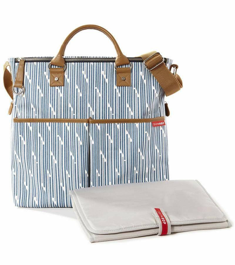 Skip Hop Duo Special Edition Diaper Bag - Blueprint Stripe - Traveling Tikes 