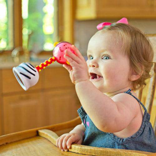 Smart Noggin NogginStik Developmental Light-up Rattle - Traveling Tikes 