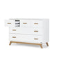 Dadada Soho 5-Drawer Nursery Dresser - White + Walnut