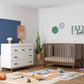 Dadada Soho 5-Drawer Nursery Dresser - White + Walnut