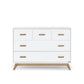 Dadada Soho 5-Drawer Nursery Dresser - White + Walnut