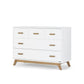 Dadada Soho 5-Drawer Nursery Dresser - White + Walnut