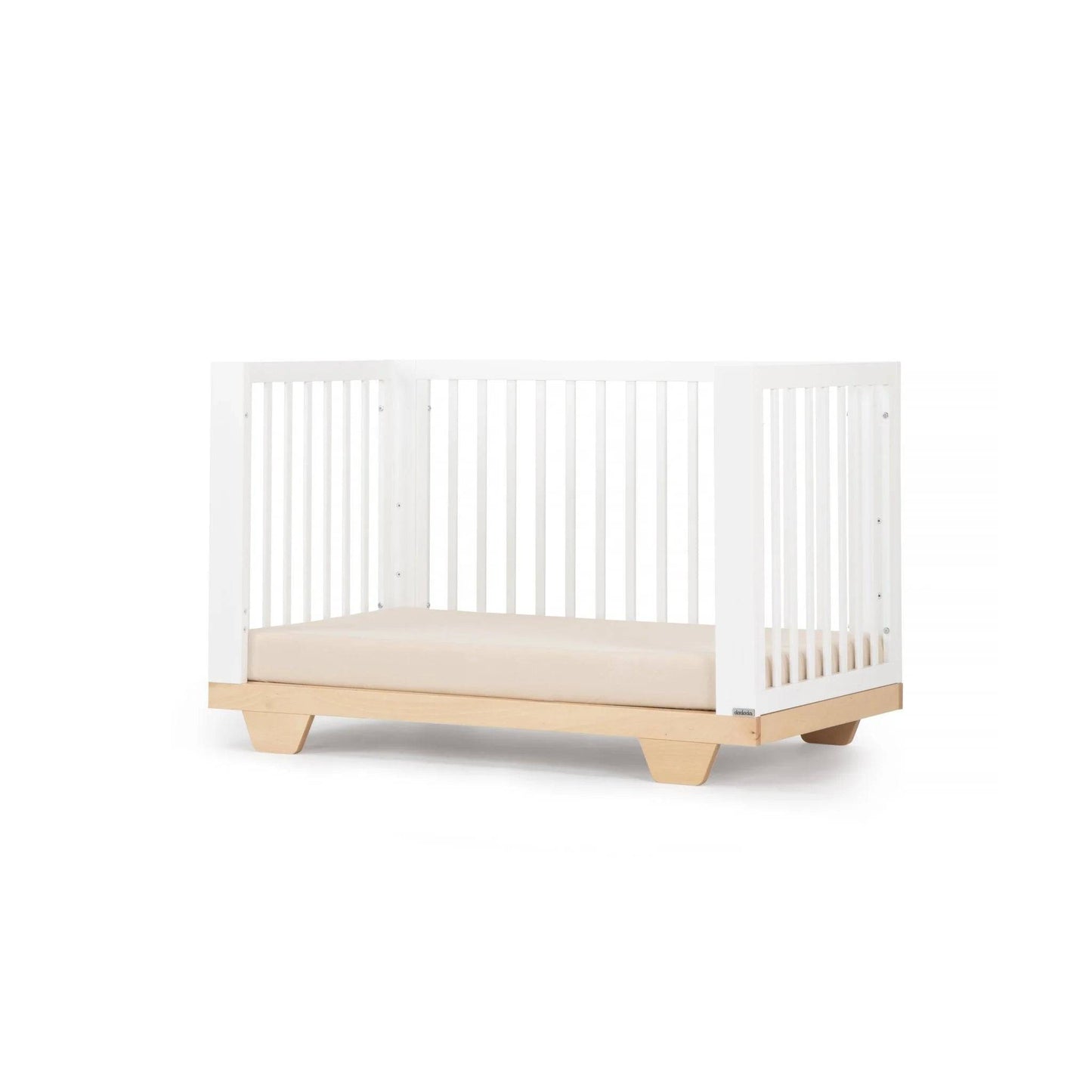 Dadada Spirit Spirit 8-in-1 Convertible Crib - White + Natural