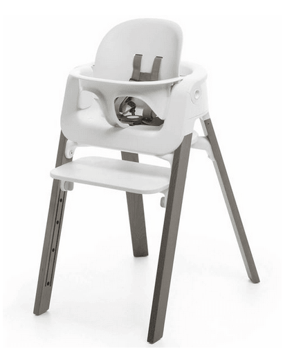 Stokke Steps High Chair - White/Hazy Grey - Traveling Tikes 