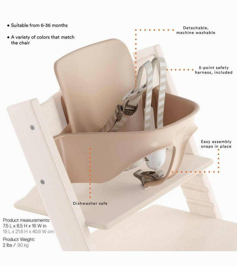 Tripp Trapp High Chair2 and Cushion with Stokke Tray - Natural / Nordic Grey - Traveling Tikes 