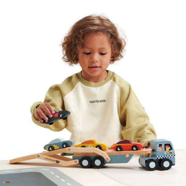 Tender Leaf Toys Car Transporter - Traveling Tikes 