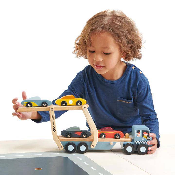 Tender Leaf Toys Car Transporter - Traveling Tikes 