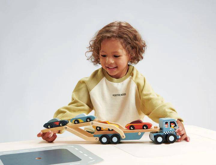 Tender Leaf Toys Car Transporter - Traveling Tikes 