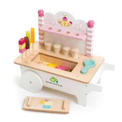 Tender Leaf Toys Ice Cream Cart - Traveling Tikes 