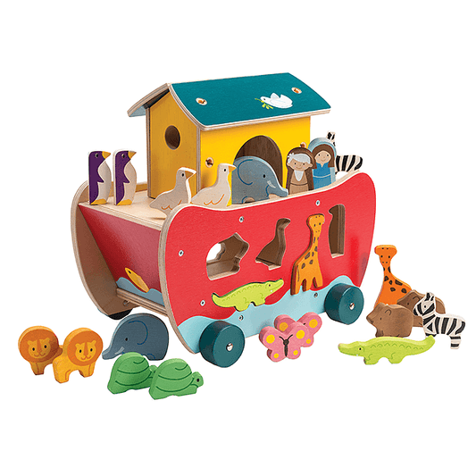 Tender Leaf Toys Noah's Shape Sorter Ark - Traveling Tikes 