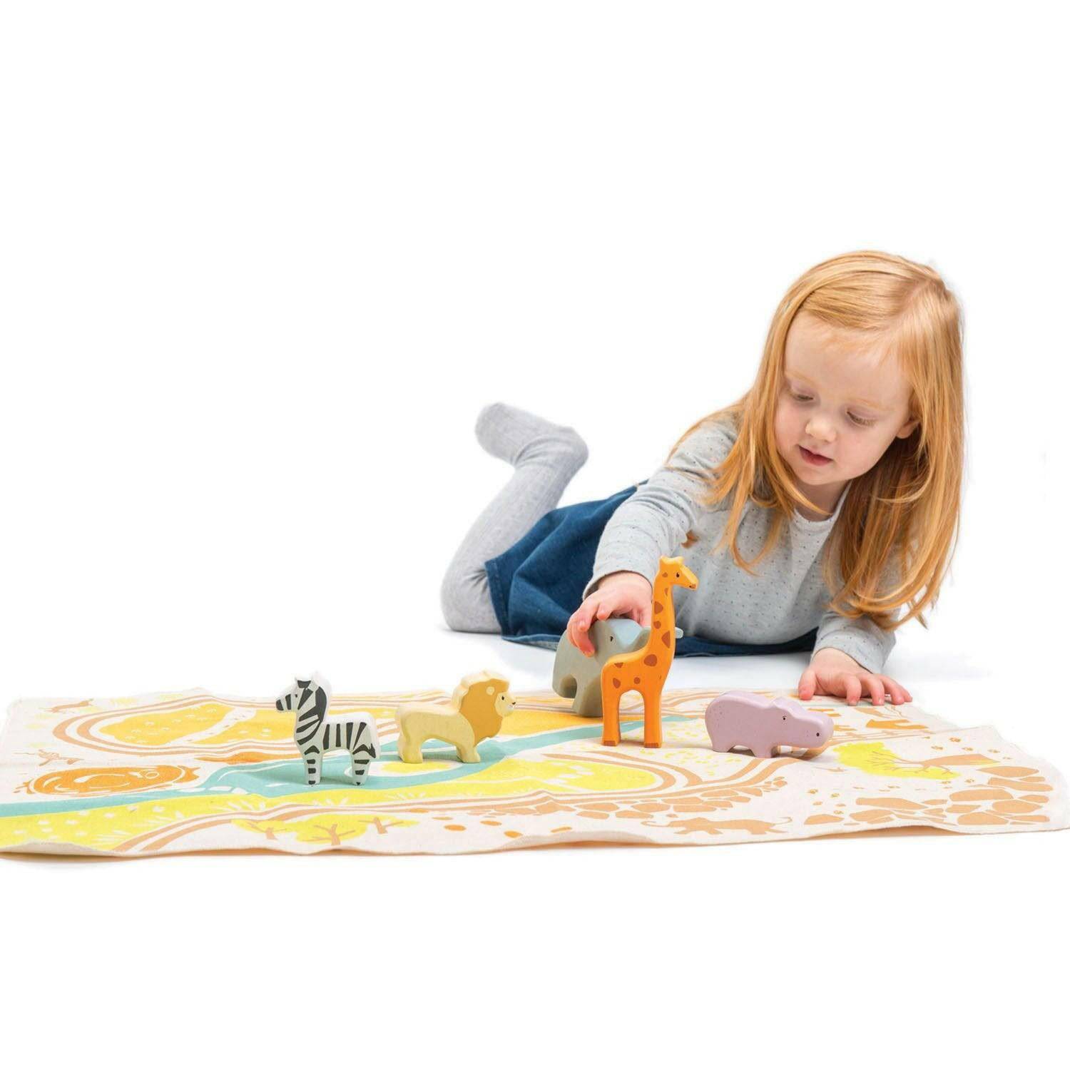 Tender Leaf Toys Safari Playmat - Traveling Tikes 