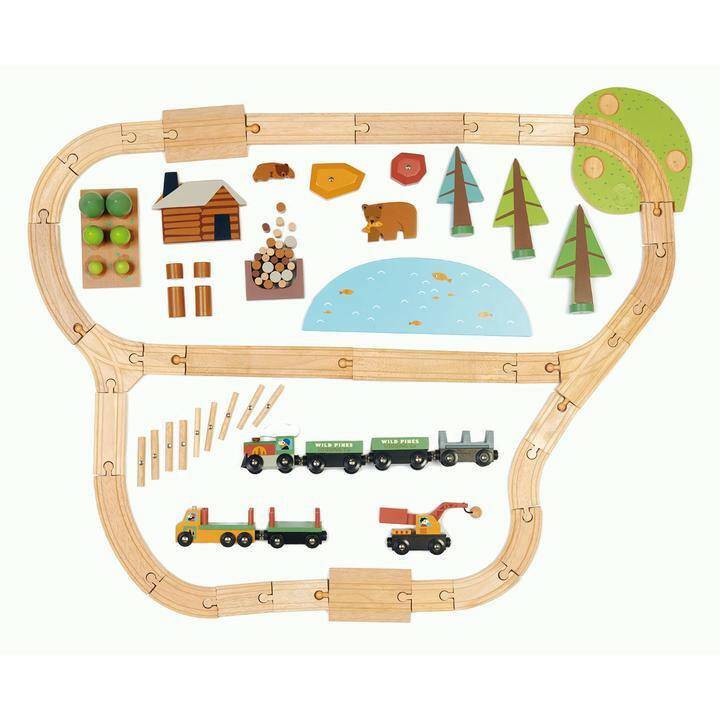 Tender Leaf Toys Wild Pines Train Set - Traveling Tikes 