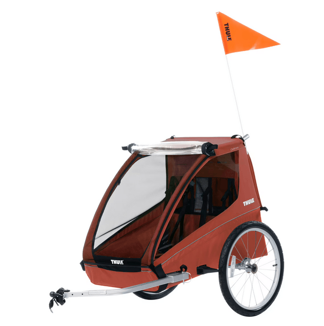 Thule Cadence 2-Seat Bike Trailer Hot Sauce Red - Traveling Tikes 