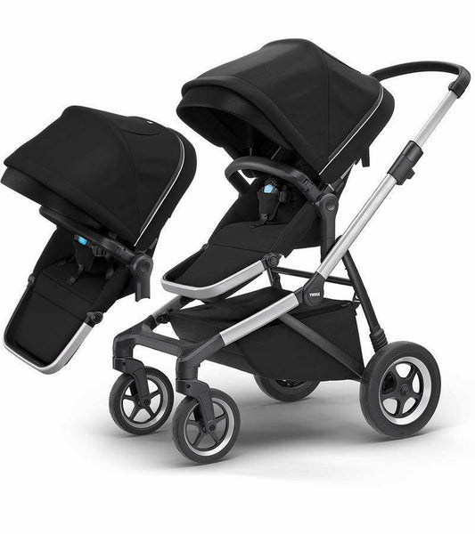 Thule Sleek Double Stroller - Midnight Black - Traveling Tikes 