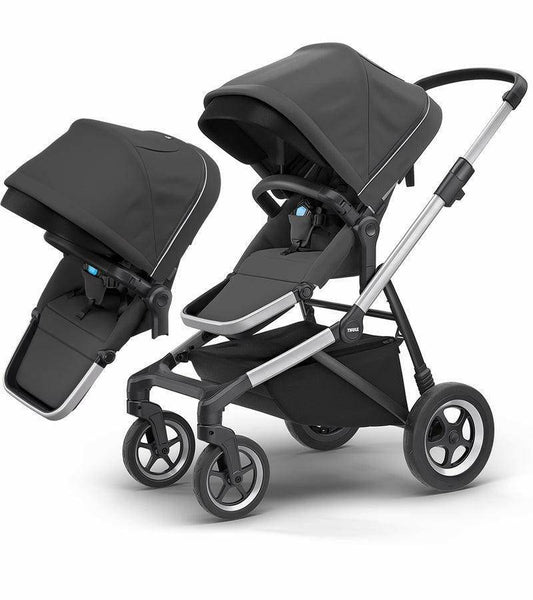 Thule Sleek Double Stroller - Shadow Grey - Traveling Tikes 