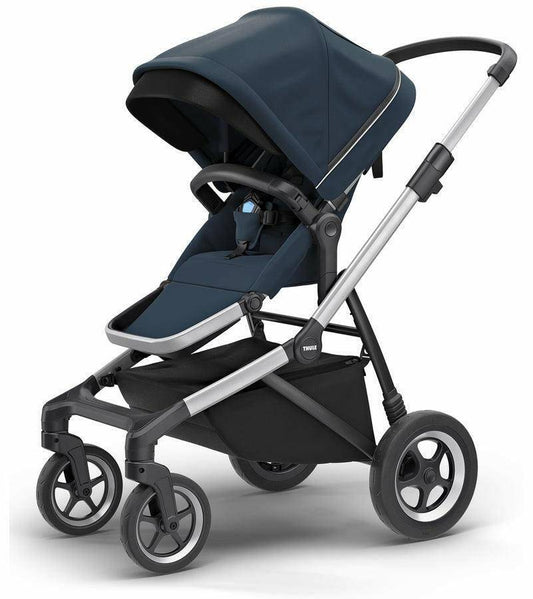 Thule Sleek Stroller - Alum/Navy Blue - Traveling Tikes 