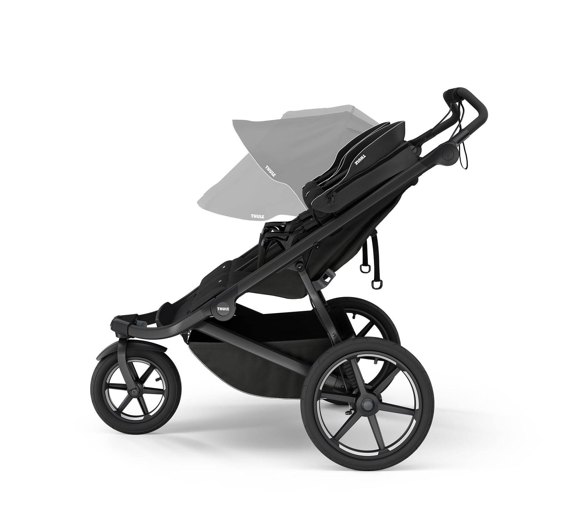 Thule Urban Glide 3 Double Jogging Stroller - Jet Black - Traveling Tikes 