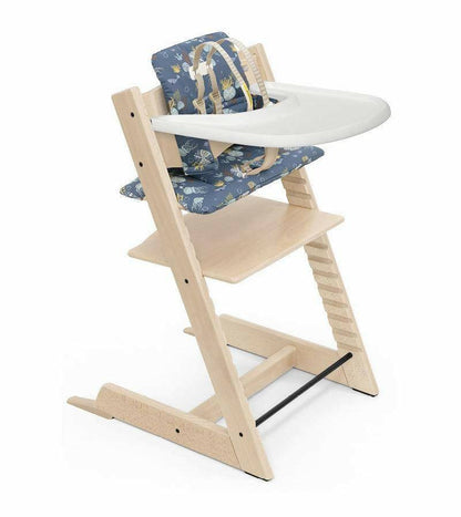 Tripp Trapp Complete High Chair and Cushion with Stokke Tray - Natural / Into the Deep - Traveling Tikes 