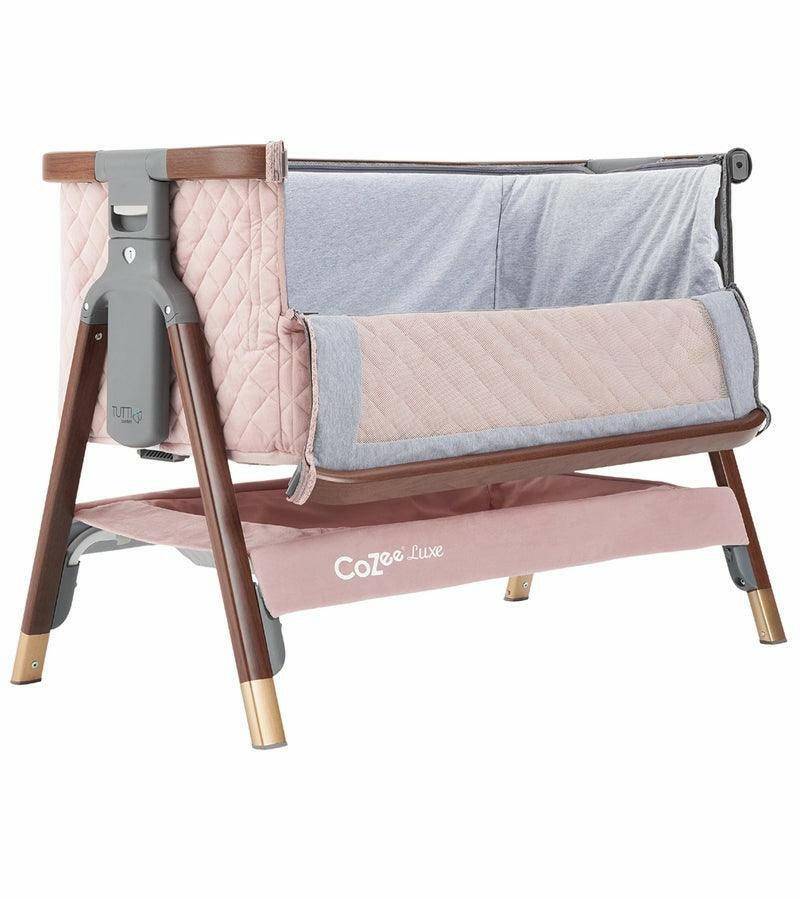 Tutti Bambini CoZee Luxe Bedside Crib - Walnut / Blush