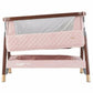 Tutti Bambini CoZee Luxe Bedside Crib - Walnut / Blush