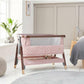 Tutti Bambini CoZee Luxe Bedside Crib - Walnut / Blush