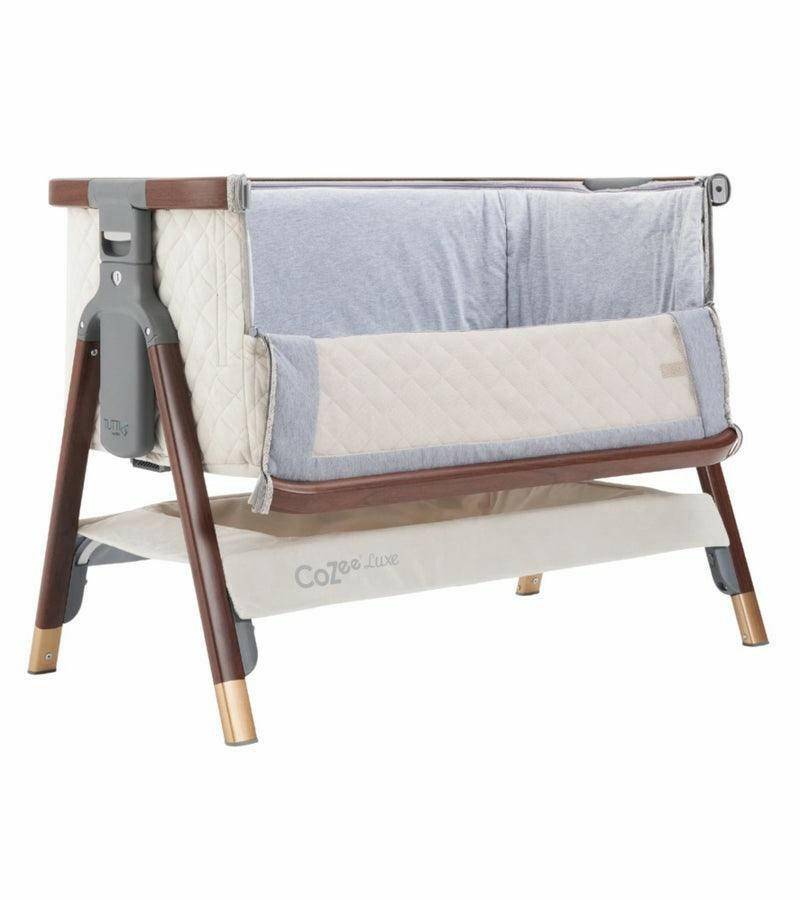 Tutti Bambini CoZee Luxe Bedside Crib - Walnut / Cream - Traveling Tikes 