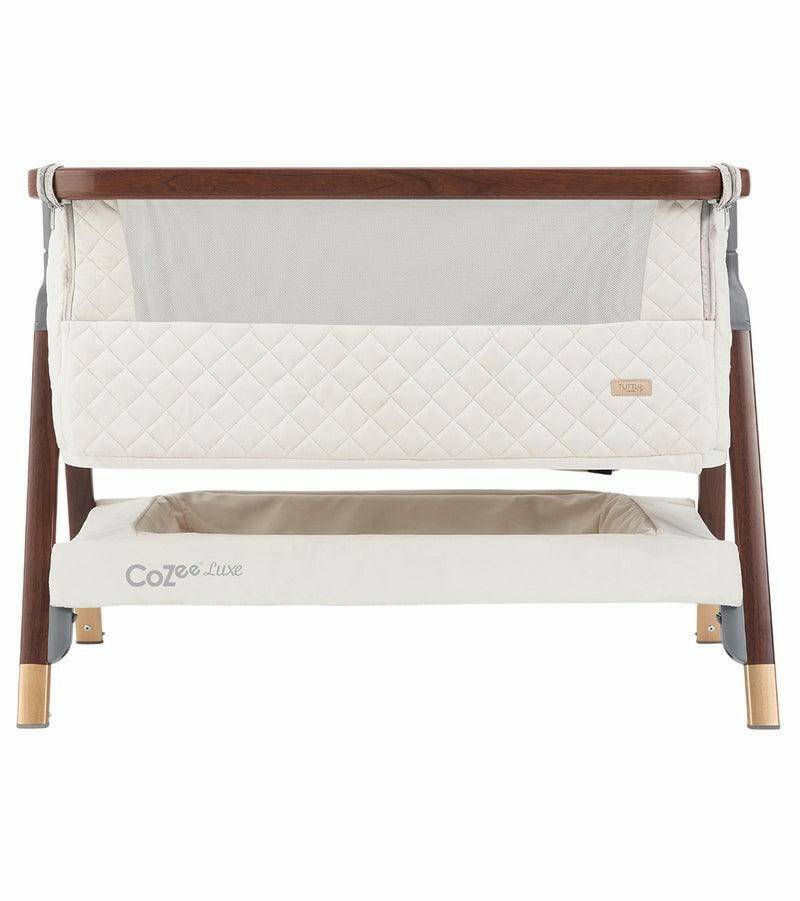 Tutti Bambini CoZee Luxe Bedside Crib - Walnut / Cream - Traveling Tikes 