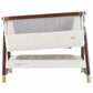 Tutti Bambini CoZee Luxe Bedside Crib - Walnut / Cream - Traveling Tikes 