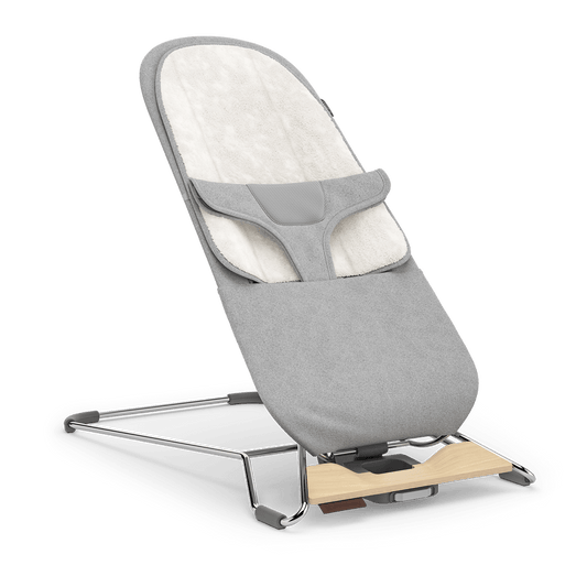 UPPAbaby Mira 2-in-1 Bouncer and Seat - Stella (Grey Melange / Silver Frame / Maple Wood)