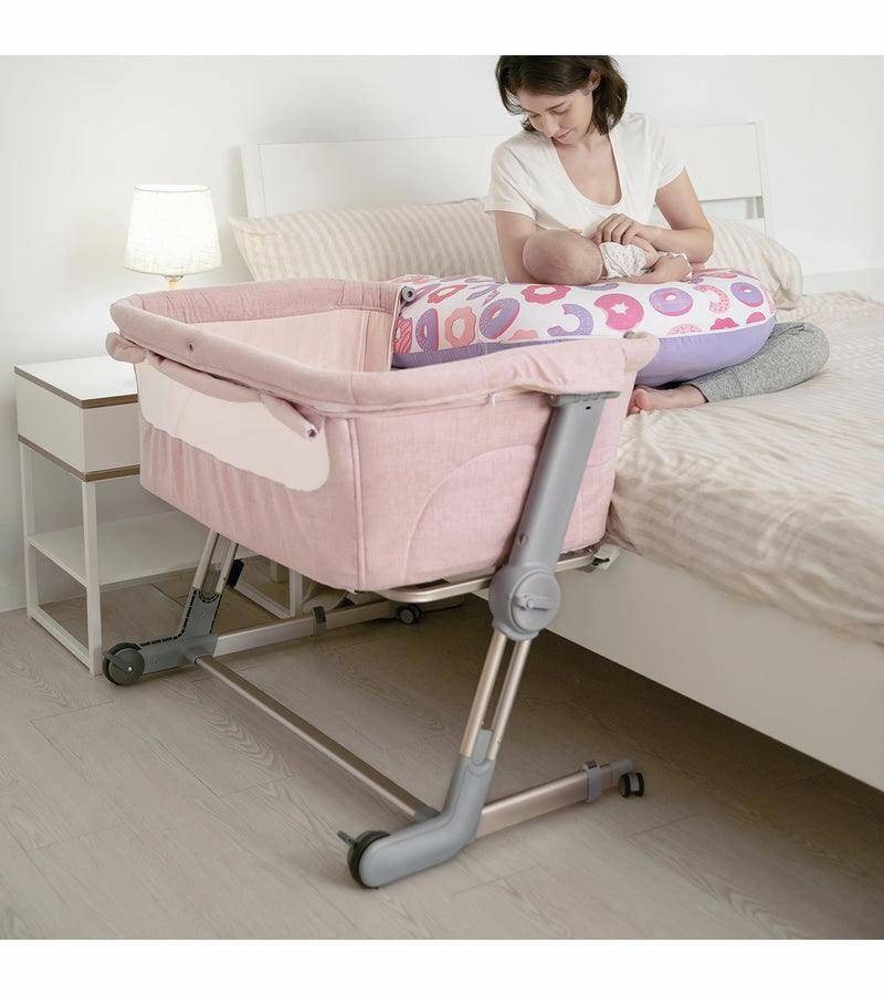 Unilove Hug Me Plus 3-in-1 Bedside Sleeper - Plum Pink - Traveling Tikes 