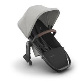 UPPAbaby RumbleSeat V3 - Savannah - Pearl Gray Jacquard | Carbon Frame | Chestnut Leather