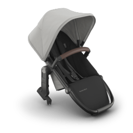 UPPAbaby RumbleSeat V3 - Savannah - Pearl Gray Jacquard | Carbon Frame | Chestnut Leather