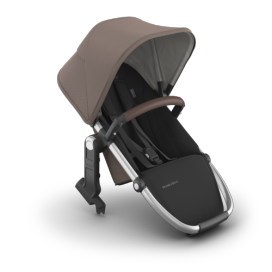 UPPAbaby RumbleSeat V3 - Theo - Dark Taupe | Silver Frame | Chestnut Leather