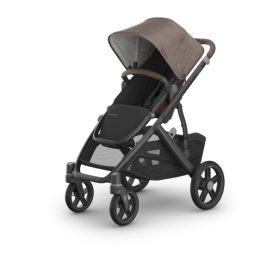 Uppababy Vista V3 Stroller - Owen - Mocha Mélange | Carbon Frame | Chestnut Leather 0303-VSO-NA-OWN