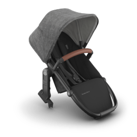 UPPAbaby RumbleSeat V3 - Greyson - Charcoal Mélange | Carbon Frame | Saddle Leather