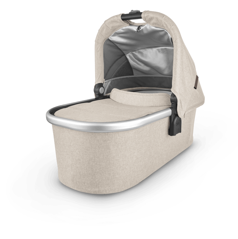 UPPAbaby V2 Bassinet - Declan (Oat Melange/Silver/Brown Leather) - Traveling Tikes 