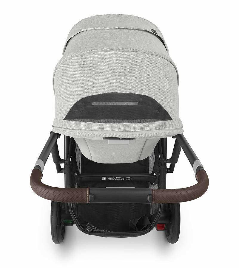 UPPAbaby CRUZ V2 Stroller - Anthony (White and Grey Chenille / Carbon / Chestnut Leather) - Traveling Tikes 